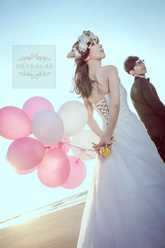 婚紗攝影台北婚紗推薦婚紗攝影景點|淡水沙崙海水浴場-美式清新,韓風唯美,夕陽海景婚紗攝影視覺流感