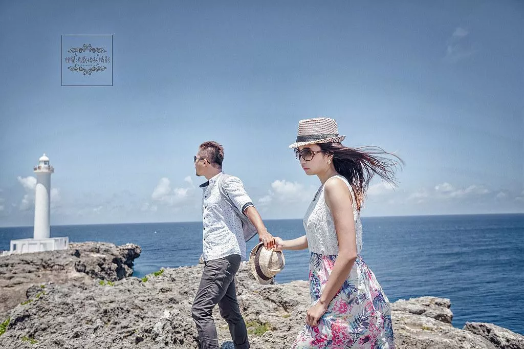 視覺流感海外婚紗攝影,日本沖繩島婚紗攝影,日本殘波岬燈塔旅拍-海外婚紗攝影|沖繩島|日本殘波岬燈塔