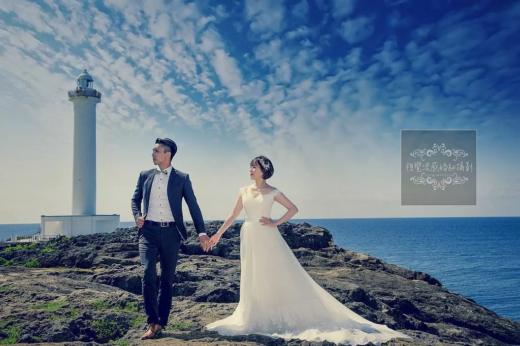 視覺流感海外婚紗攝影,日本沖繩島婚紗攝影,日本殘波岬燈塔旅拍-海外婚紗攝影|沖繩島|日本殘波岬燈塔