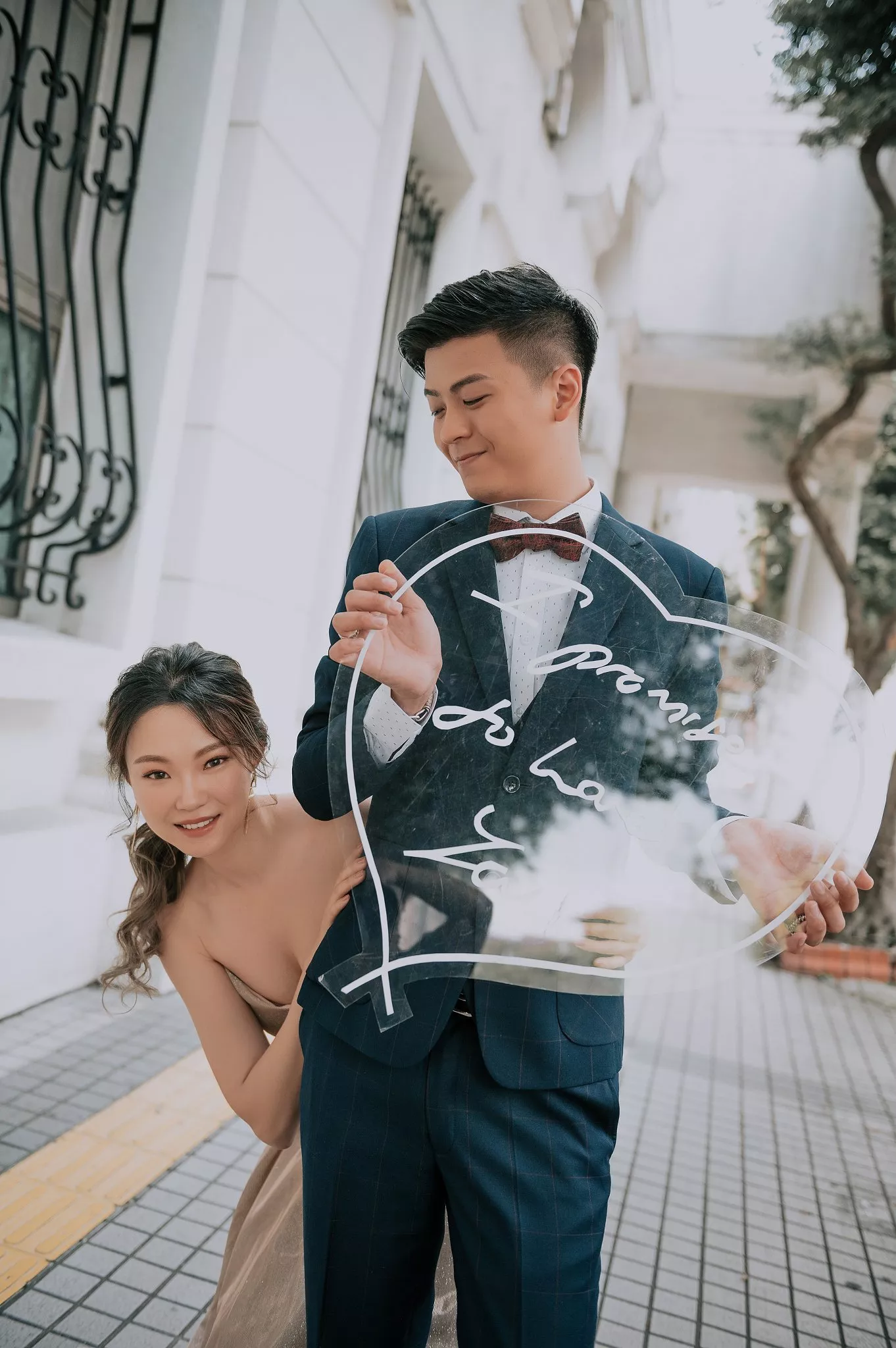 視覺流感婚紗攝影,中華電信學院板橋拍婚紗,街景(1)-板橋中華電信學院街景婚紗|美式清新|視覺流感攝影